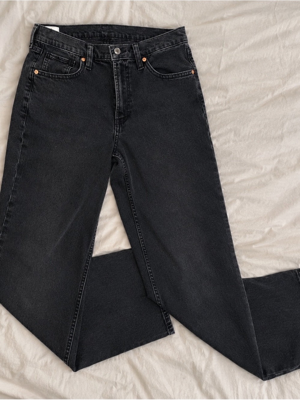 GAP Women’s 90’s Loose Mid-Rise Straight Leg Black Jeans Size 28